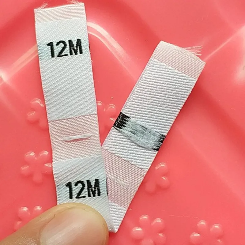 100 шт. белая этикетка из полиэстера для размеров детской одежды NB 0 3M 3 6M 6 9M 9 12M 12 18M 18