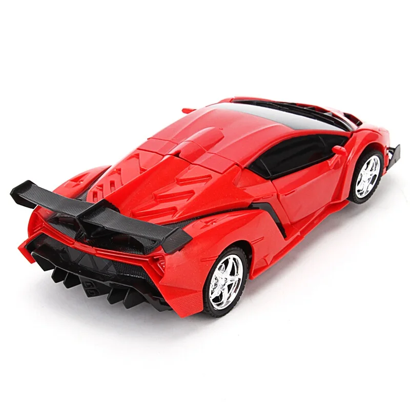 Technic трансформация Радиоуправляемый автомобиль радиоуправляемый светодиодный спортивный автомобиль Дрифт модель трансформирующая игрушка 1:18 один ключ