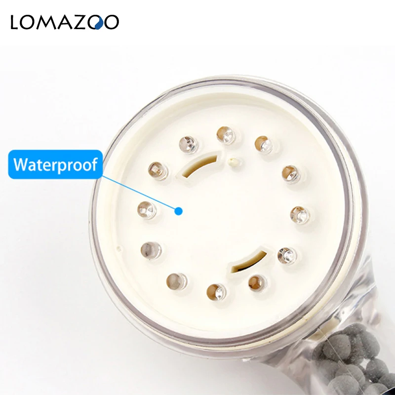 LOMAZOO светодиодный анион Душевая насадка для душа Спа под давлением контроль