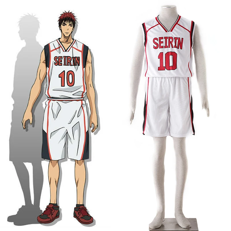 

Аниме Баскетбольная Униформа для мальчиков белая No.10 Kuroko no Basuke 2 Косплей Костюм для корзины kurokos Бесплатная доставка