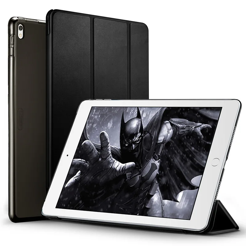 Чехол для iPad Pro 10,5 дюймов, ESR Yippee, цветной, из искусственной кожи, прозрачный, сверхтонкий, легкий светильник, трехслойный, умный чехол - Цвет: Mysterious Black