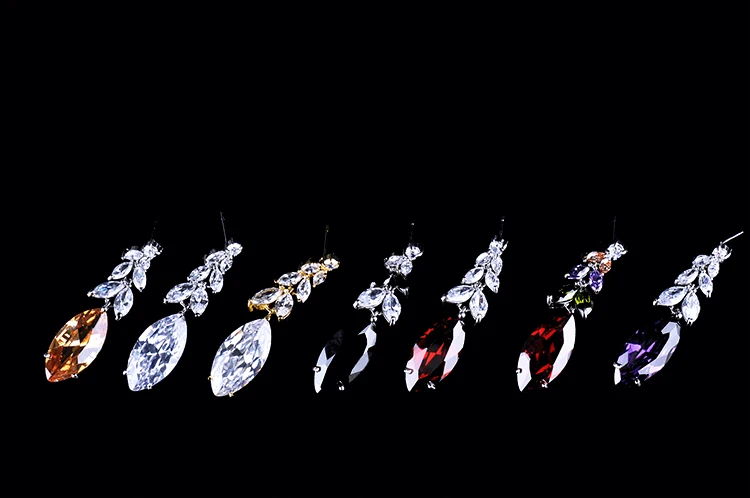 Серьги подвески с фианитами AAA +|earring lady|earrings plasticearrings coconut |