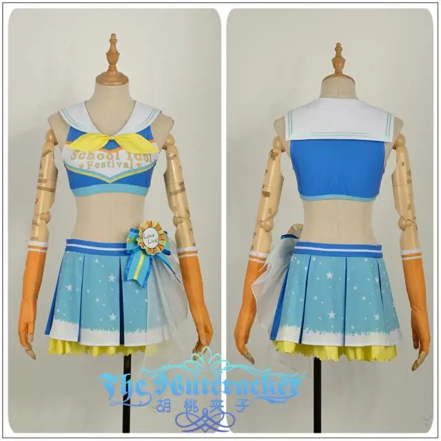 Аниме Love Live! Sunshine Kanan Matsuura униформа черлидера вечерние платья карнавальный костюм