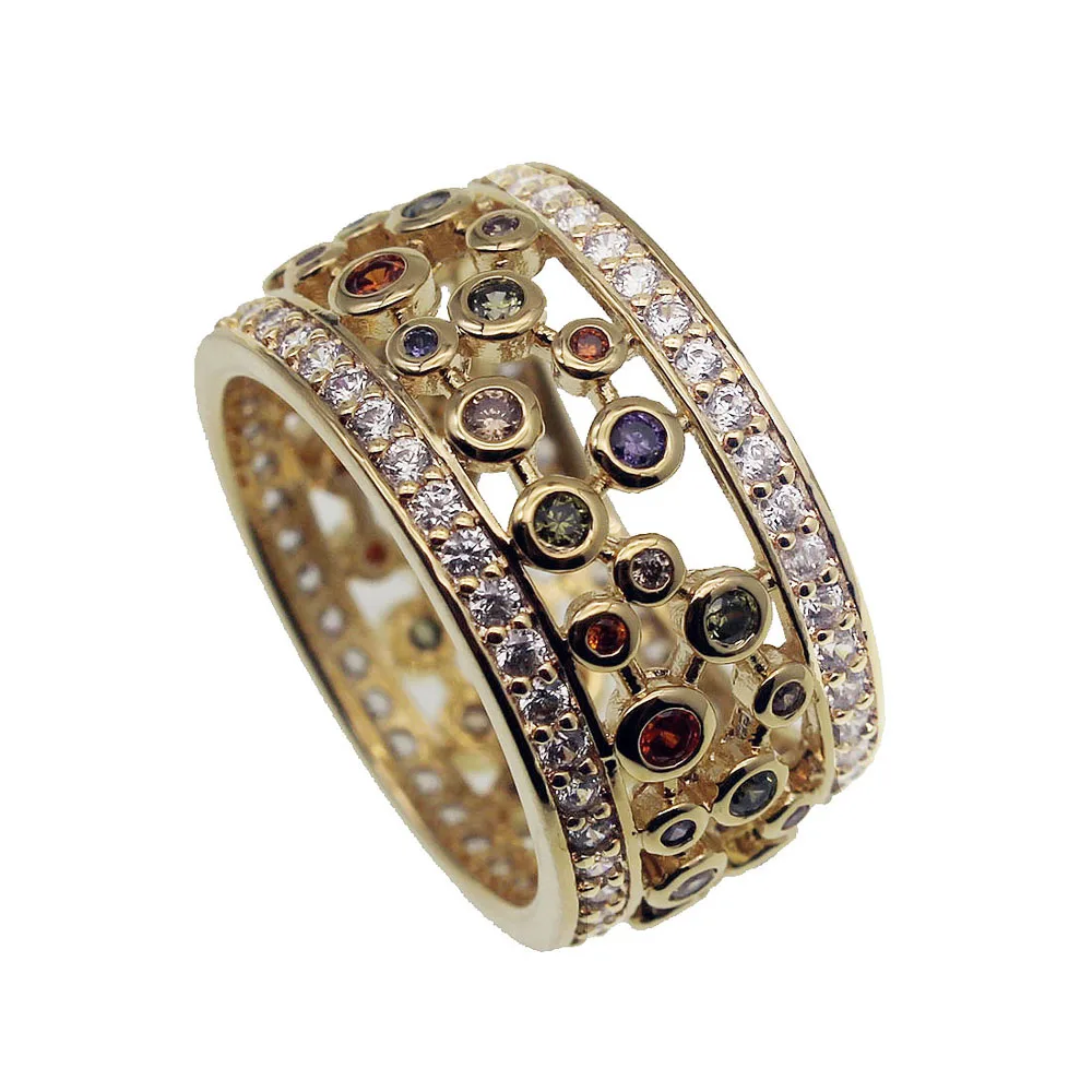 Рождественские подарки Morganite Peridot гранат Мульти Драгоценные камни желтое золото