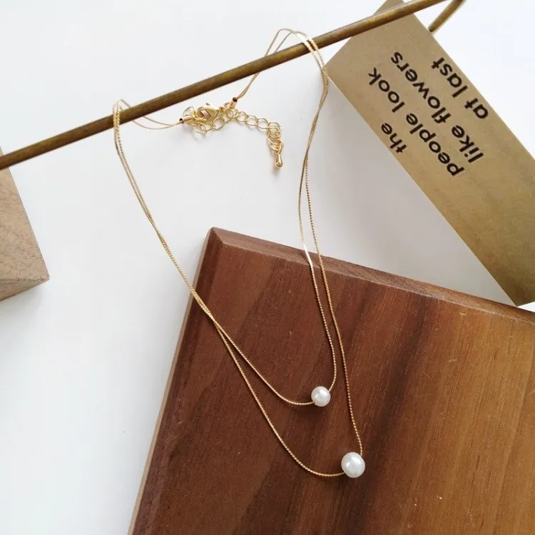 2019 простое Очаровательное ожерелье из искусственного жемчуга винтажное чокер с