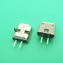 1000pcs 2-pin mini MICRO USB 2 Pin Jack Interface Connector socket SMD SMT pcb dock Plugs DIY parts 2P female plug Mike port