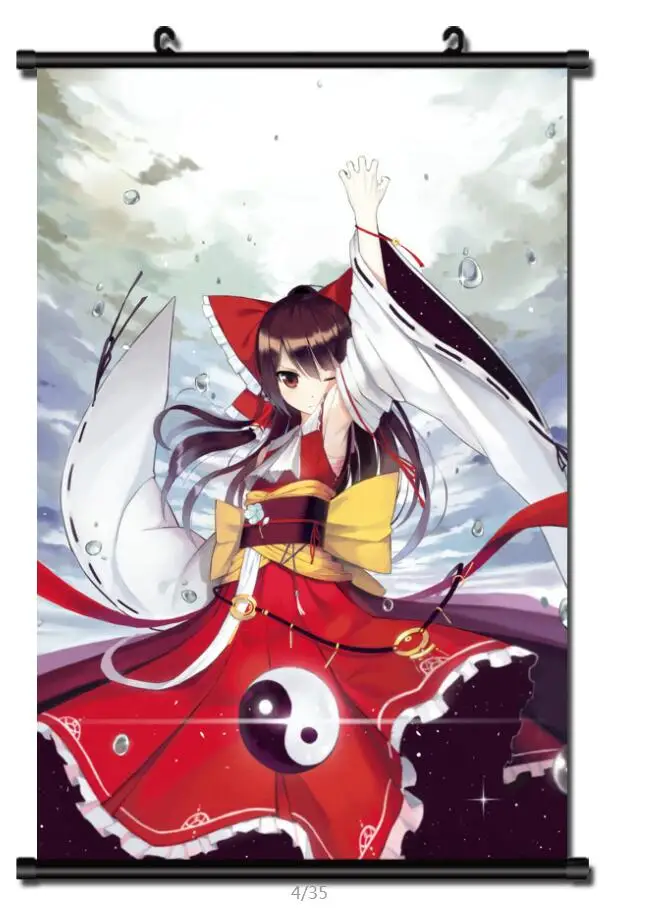Японское аниме проект TouHou воплощение алый дьявол Hakurei Reimu домашний декор Стена
