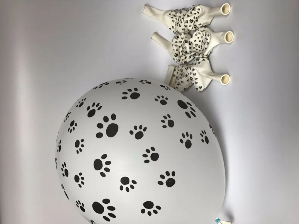 10 шт. белые латексные воздушные шары с принтами собак декор на день рождения