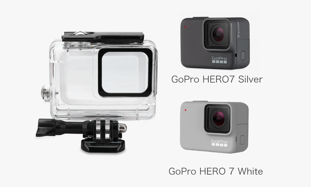 Vamson водонепроницаемый чехол для дайвинга защитный корпус для GoPro Hero 7 белый/серебристый аксессуары для камеры 60 m-VP650