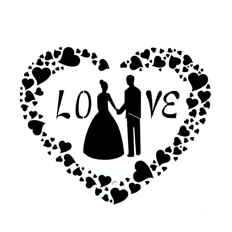 

1Pcs Love Shape Reusable Stencil Airbrush Painting Art DIY Home Decor Scrap booking Album Craft Flower
