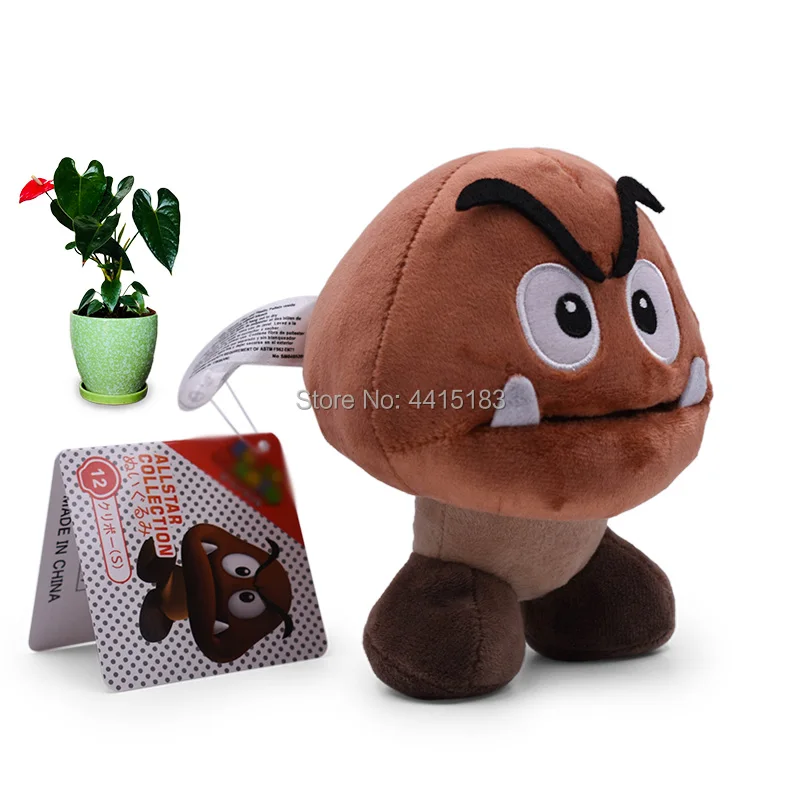 Аниме Super Mario Bros Goomba Kuribo Peluche Кукла Плюшевая мягкая детская игрушка отличный рождественский подарок для детей