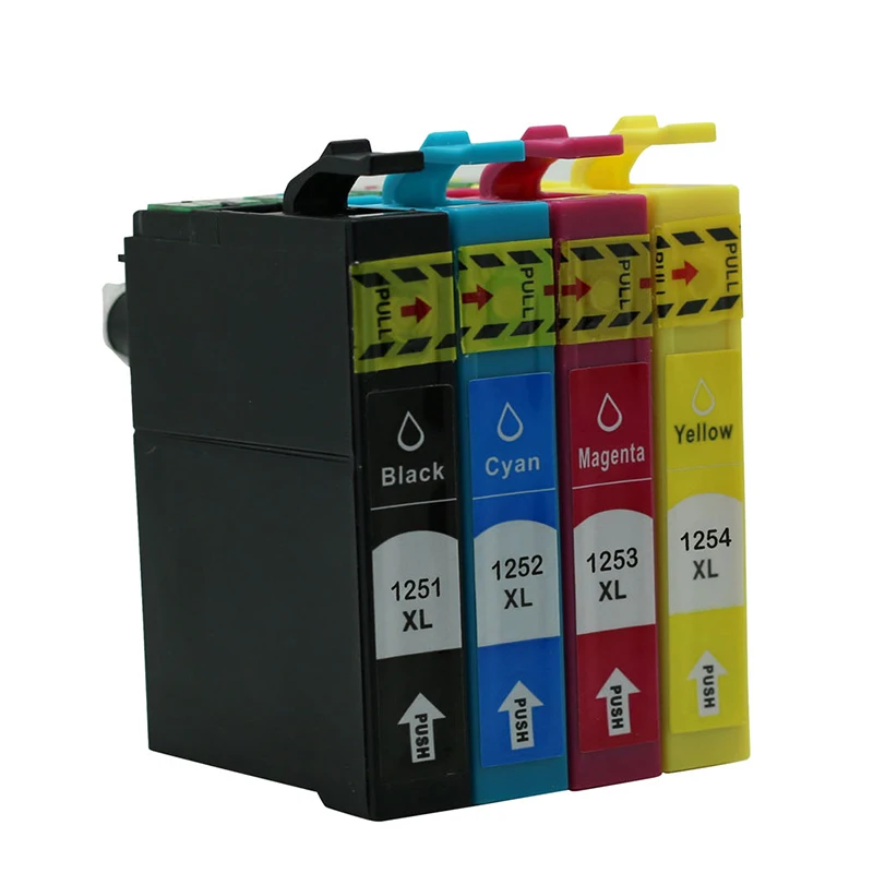 Совместимый чернильный картридж для epson 125 ( t1251 t1252 t1253 t1254) 4 шт. используется в