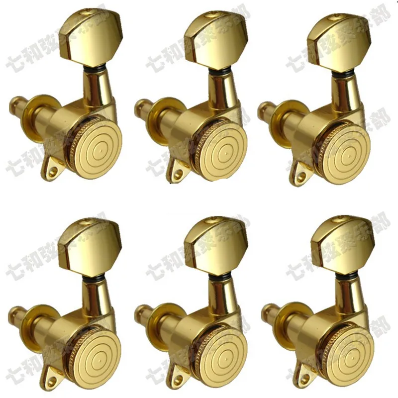 

6L Gold Locked String Guitar Tuning Pegs Tuners Machine Heads for Electric Guitar accessories parts Musical instrument