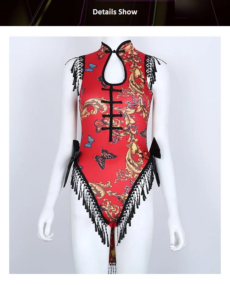Костюмы для косплея DJ певица Ретро Cheongsam Cos платье бар DS гейши производительность пикантная танцевальная ночной клуб Gogo костюм, SC27