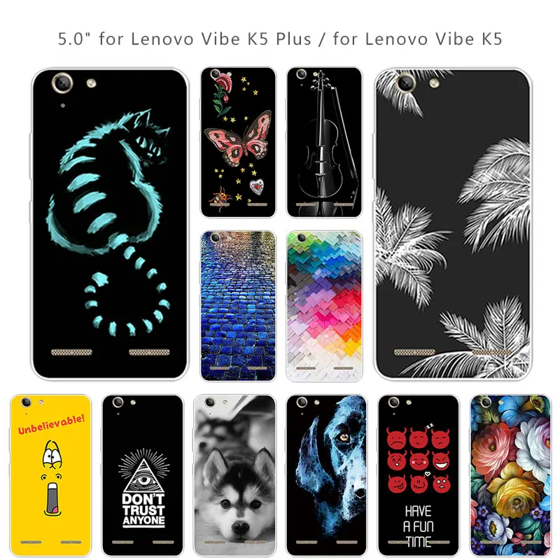 5 0 &quotдля Lenovo A6020 чехлы для телефонов Vibe K5 силиконовый кирпич дорожная задняя