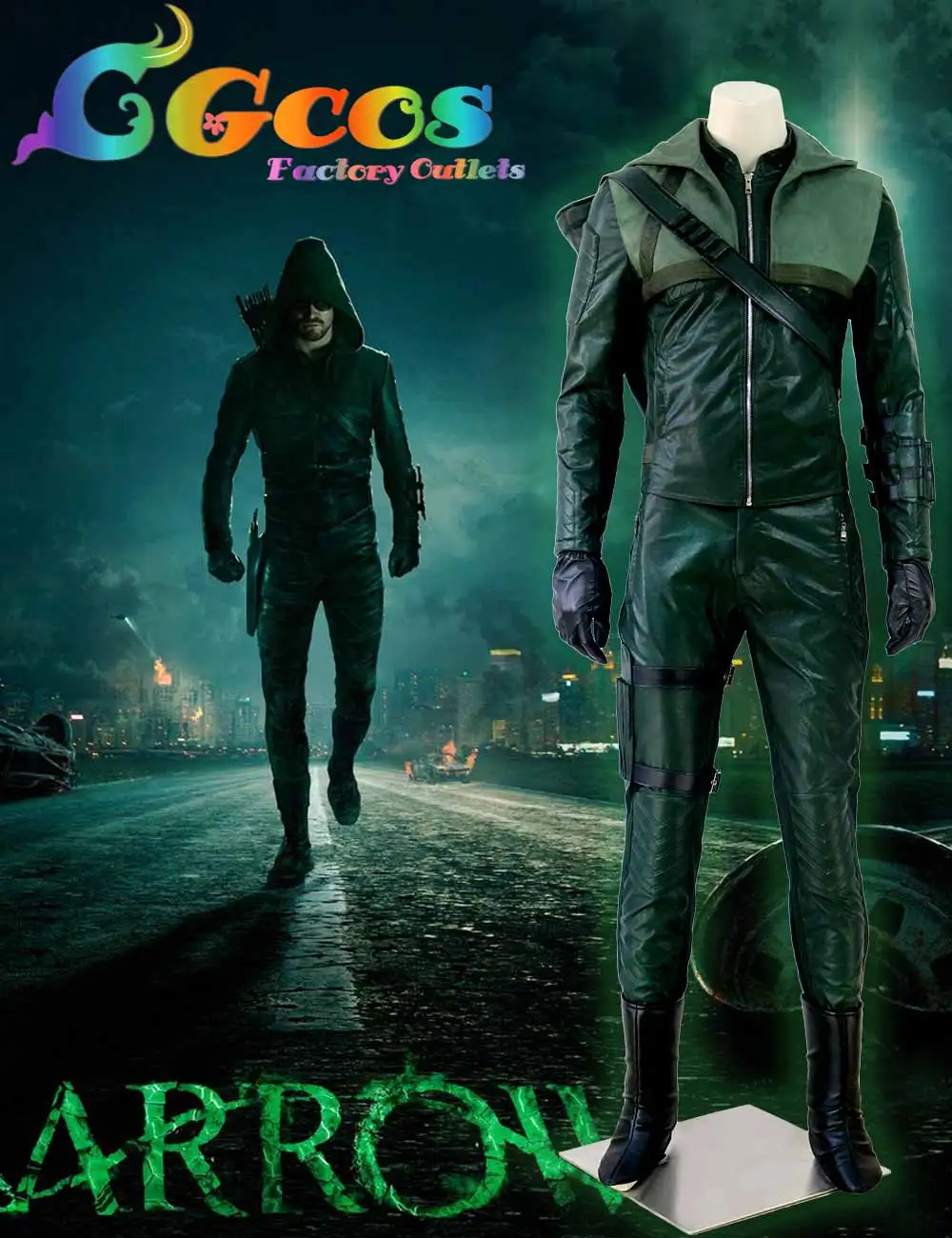 CGCOS Бесплатная доставка зеленый сезон стрельбы 3 Оливера королевская форма фильм