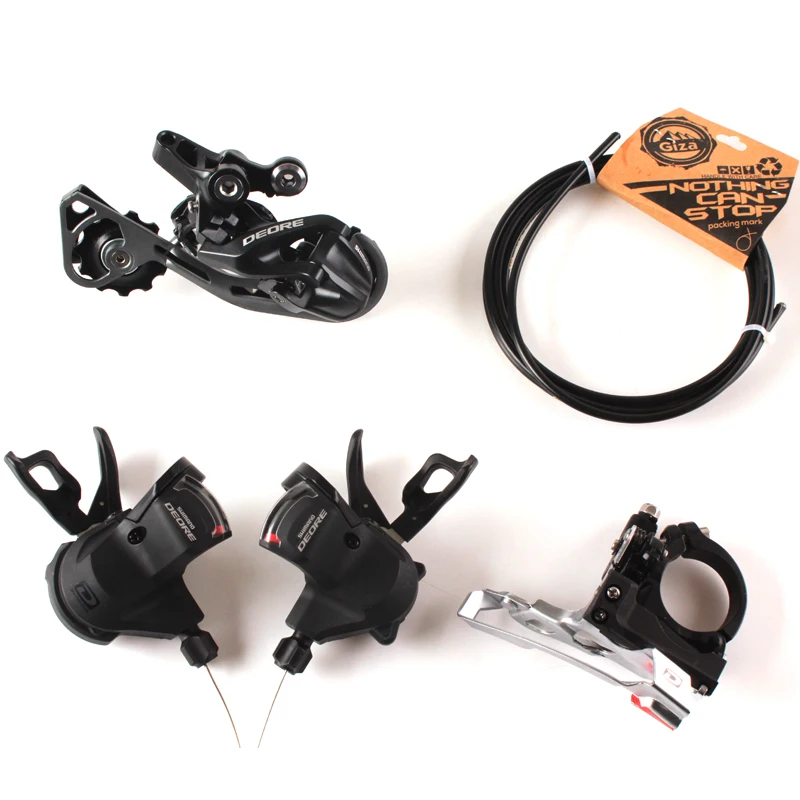 SHIMANO DEORE M610 триггерный переключатель передач и передний переключатель и задний переключатель и GIZA кабель переключения передач для MTB горный велосипед запчасти