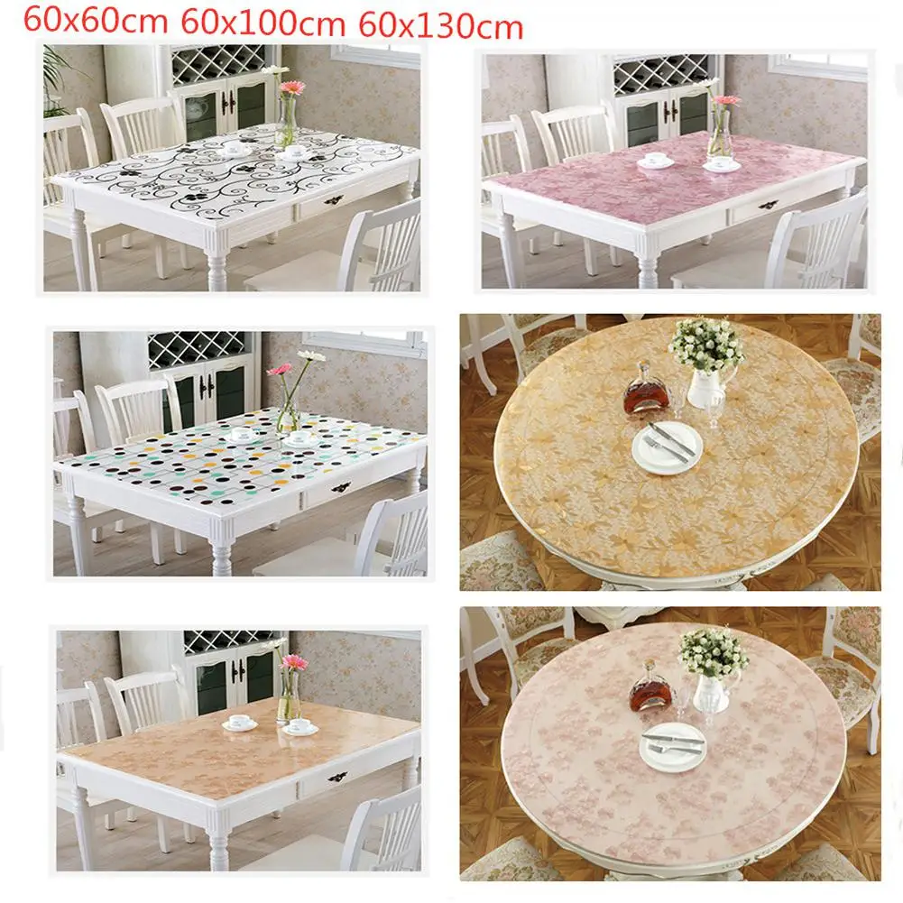 DSstyles Водонепроницаемый Мягкий стеклянный домашний стол покрытие с элегантным
