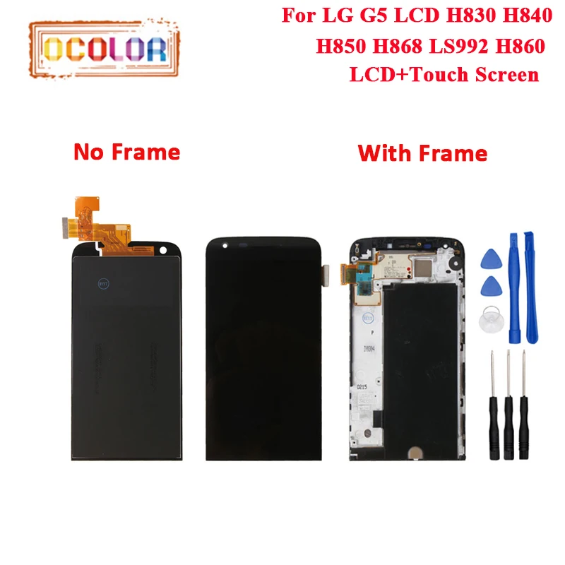 Ocolor для LG G5 ЖК дисплей H830 H840 H850 H868 LS992 H860 Дисплей и Сенсорный экран с рамкой сборки