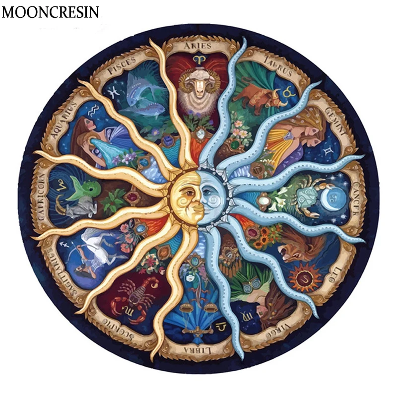 

Daimond Embroidery Full Square 5D Diy Diamond Painting Twelve Constellations Rhinestones Handicraft Mosaic Christmas Decoration