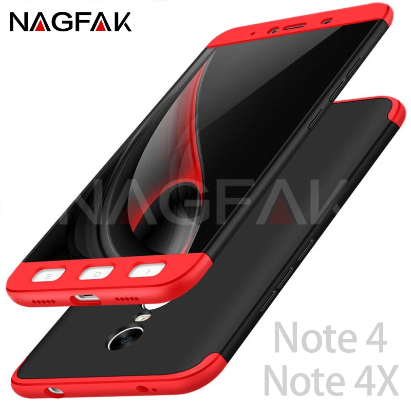 NAGFAK роскошный защитный чехол для Xiaomi Redmi Note 4 4X телефона чехлы на 360 градусов Note4