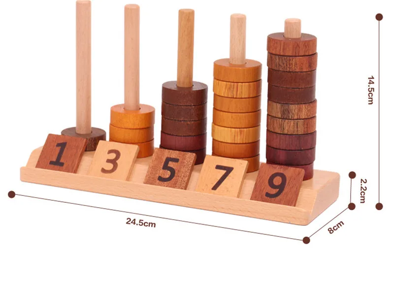Новые деревянные детские игрушки Монтессори цифровой счетчик развивающие