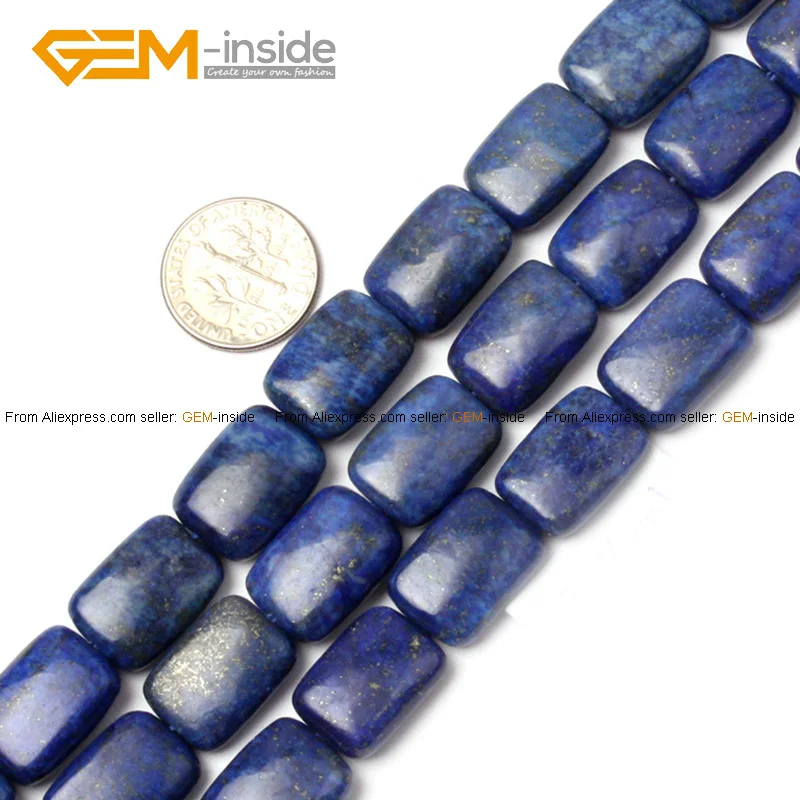 

Rectangle Lapis Lazuli Stone Beads For Jewelry Making 10-18mm 15inches DIY Jewellery Bracelet FreeShipping Wholesale Gem
