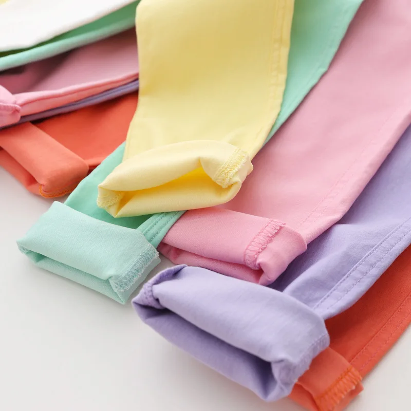 High Quality Spring Summer Fashion Children Pants Candy Color Pencil Girls Kids Trousers 8 color can choose Free Shipping | Детская