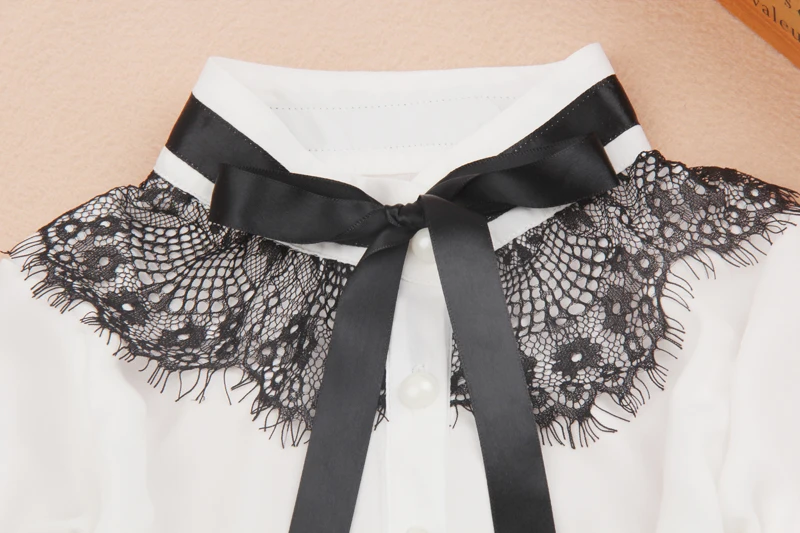 Школьные блузки для девочек на осень детская одежда маленьких кружевная