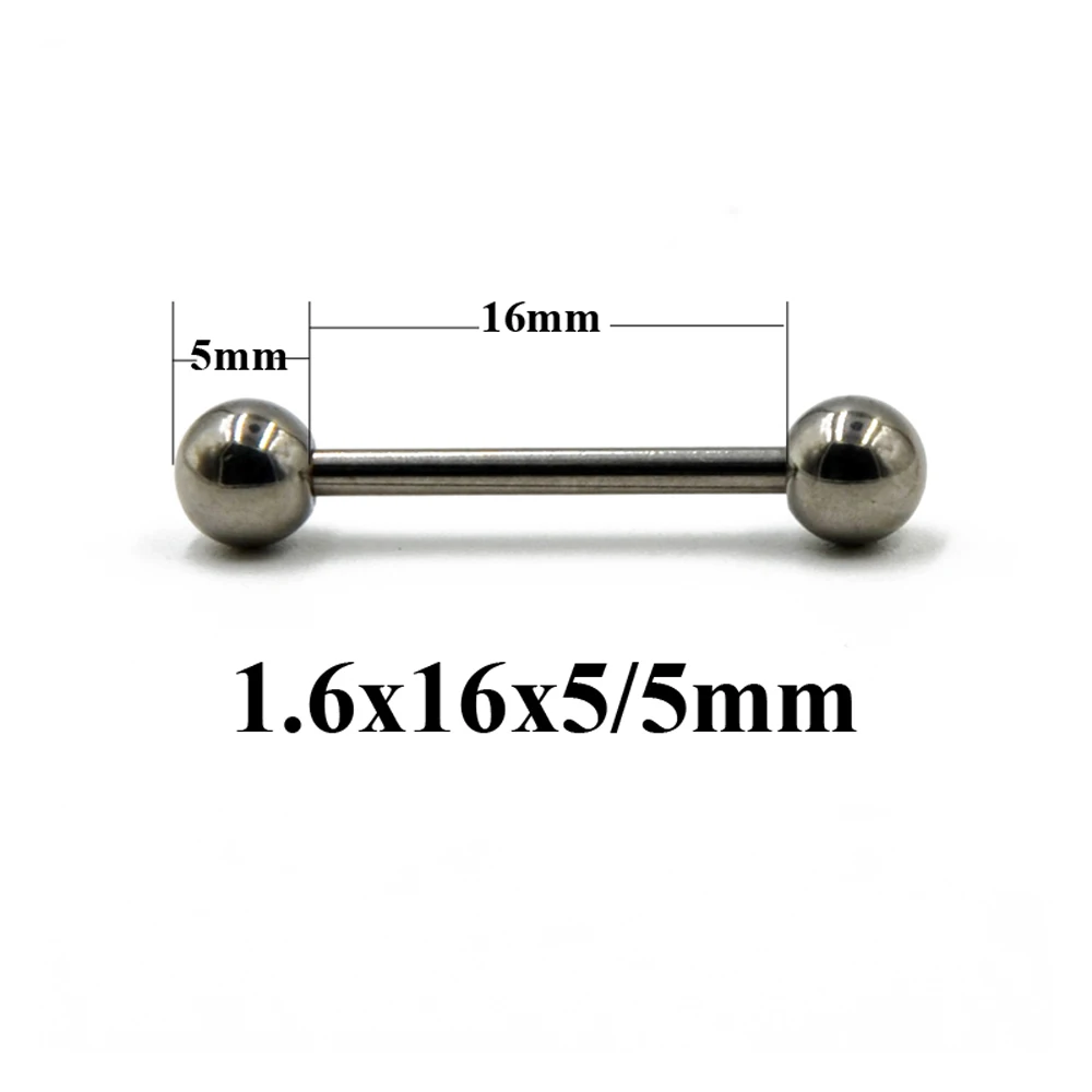 BOG-1PC G23-Titanium, Промышленные Штанги, прямой пирсинг-штанга для языка, штанга для пирсинга, пирсинг, ювелирные изделия 14 г 16 г