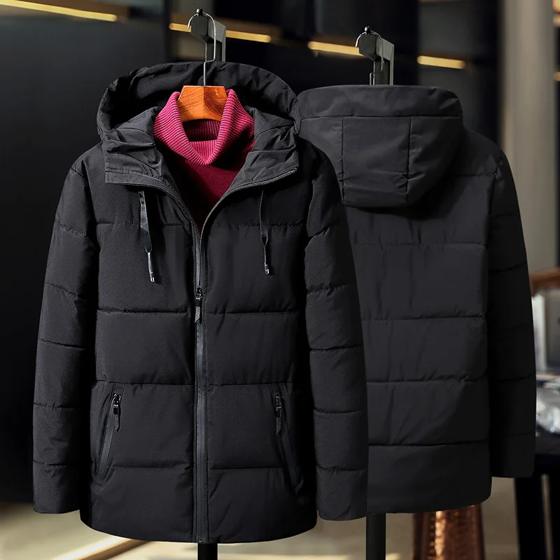 Размера плюс 4XL 5XL 6XL 7XL 8XL 9XL может 150 кг Для мужчин большой Размеры зимние куртки 130 - Цвет: Черный