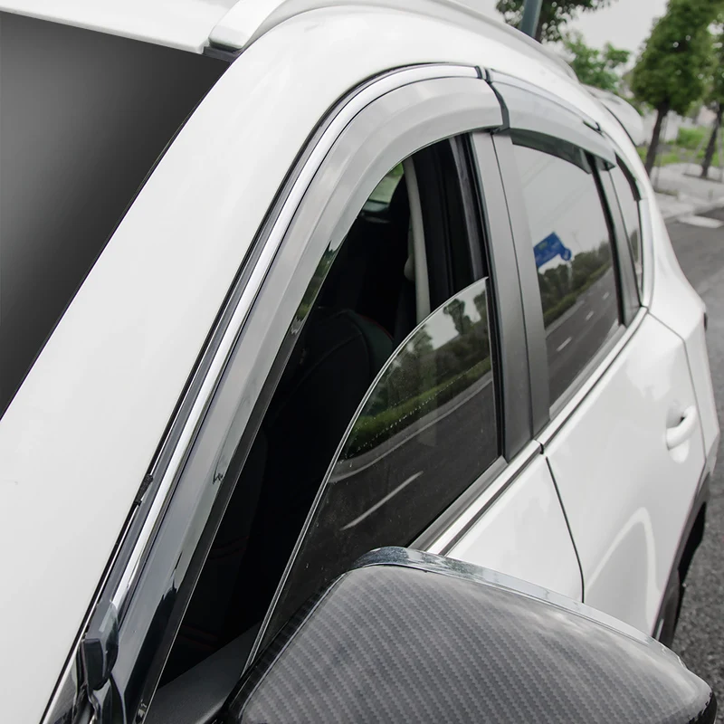 Для Mazda CX-5 CX5 CX 5-18 хромированное автомобильное Окно Солнцезащитный козырек защита от дождя Защита от Солнца/дождя автомобильные аксессуары интерьер ecoration