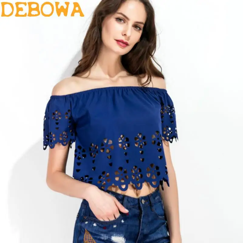Фото Debowa 2018 Новая модная летняя Женская Топ сексуальная открытая короткая футболка с Debowa 2018 Новая модная летняя Женская Топ сексуальная открытая короткая футболка с