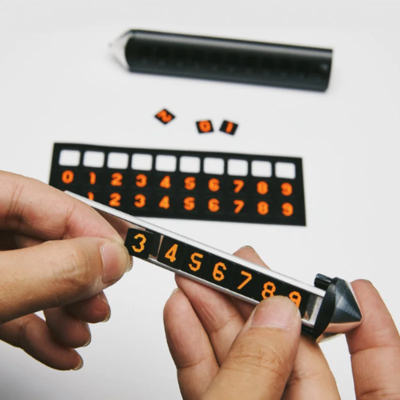 2In1 Временная Автостоянка карты телефонный номер панель с карточками