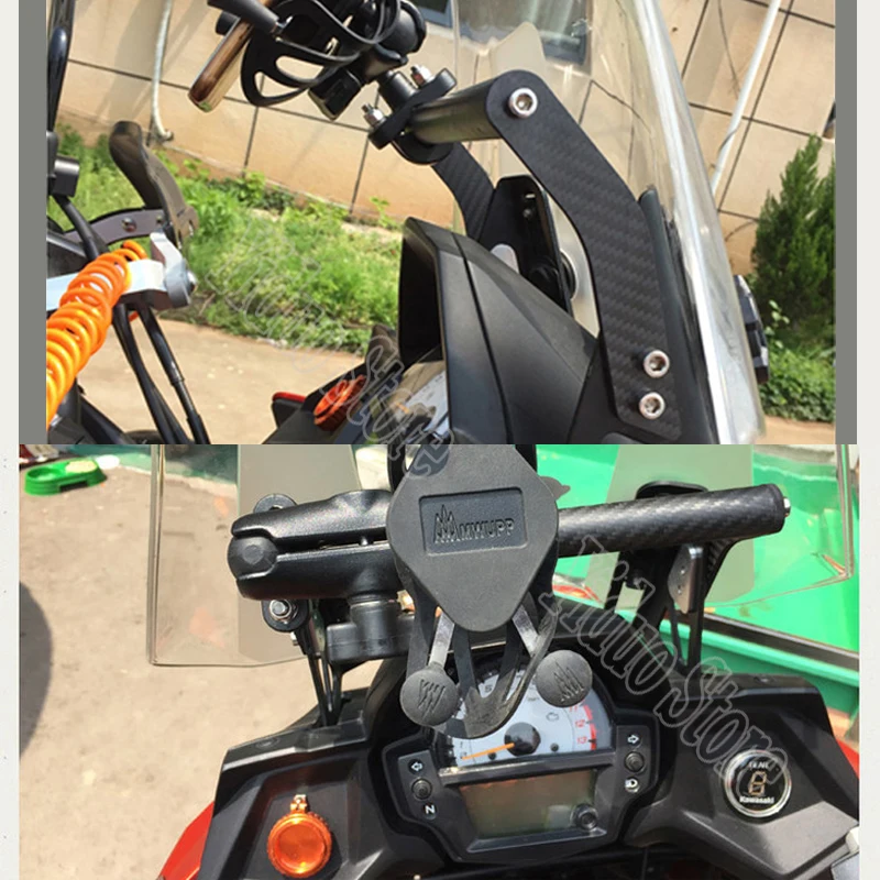Для мотоцикла Kawasaki VERSYS650 KLE650 201 2017 с углеродным волокном и GPS навигацией для