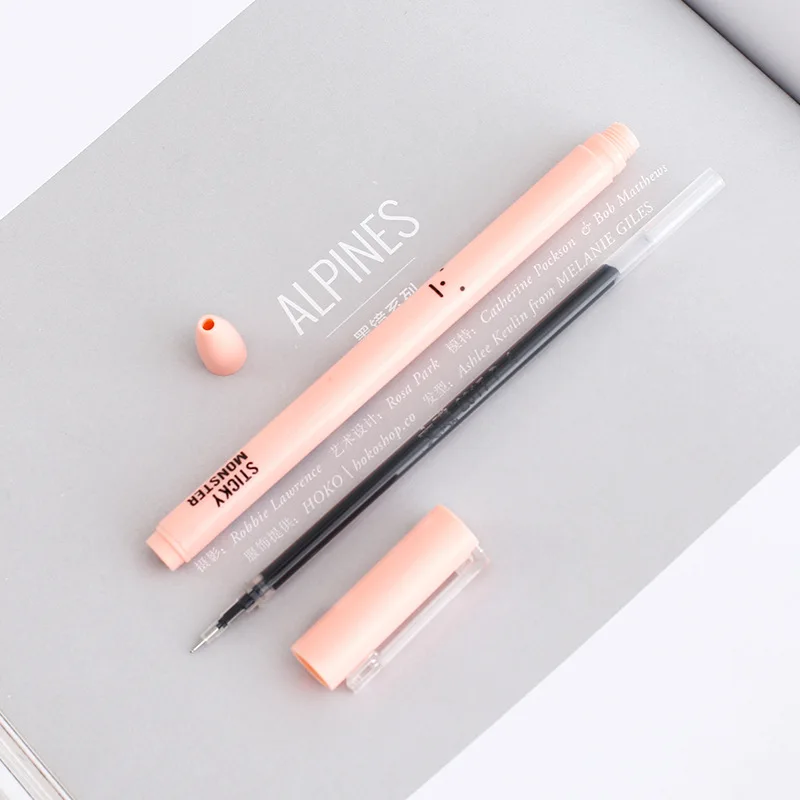 6 шт нежные гелевая ручка 0 5 мм с черными чернилами цветные карандаши для