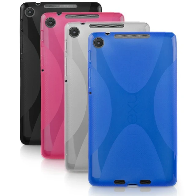 New Silicone Anti-skid X Line Soft Silicon Rubber TPU Gel Skin Shell Cover Case For Google Nexus 7 II 2nd 2gen 2013 7" Tablet |