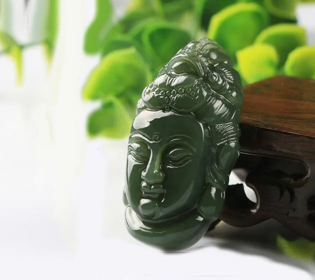 Бесплатная Доставка Синьцзян Хэтянь нефрит кулон Гуаньинь Bodhisattva на голову для