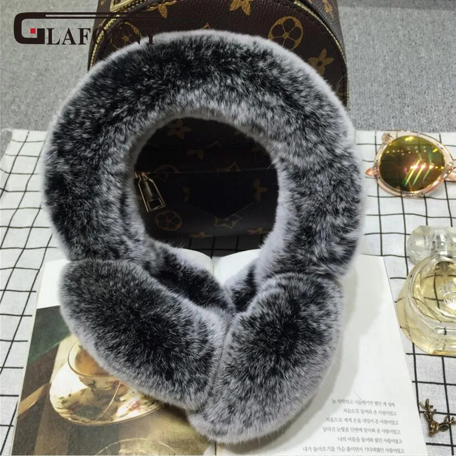 Glaforny 2018 новые высококачественные наушники унисекс Настоящий мех кролика женские