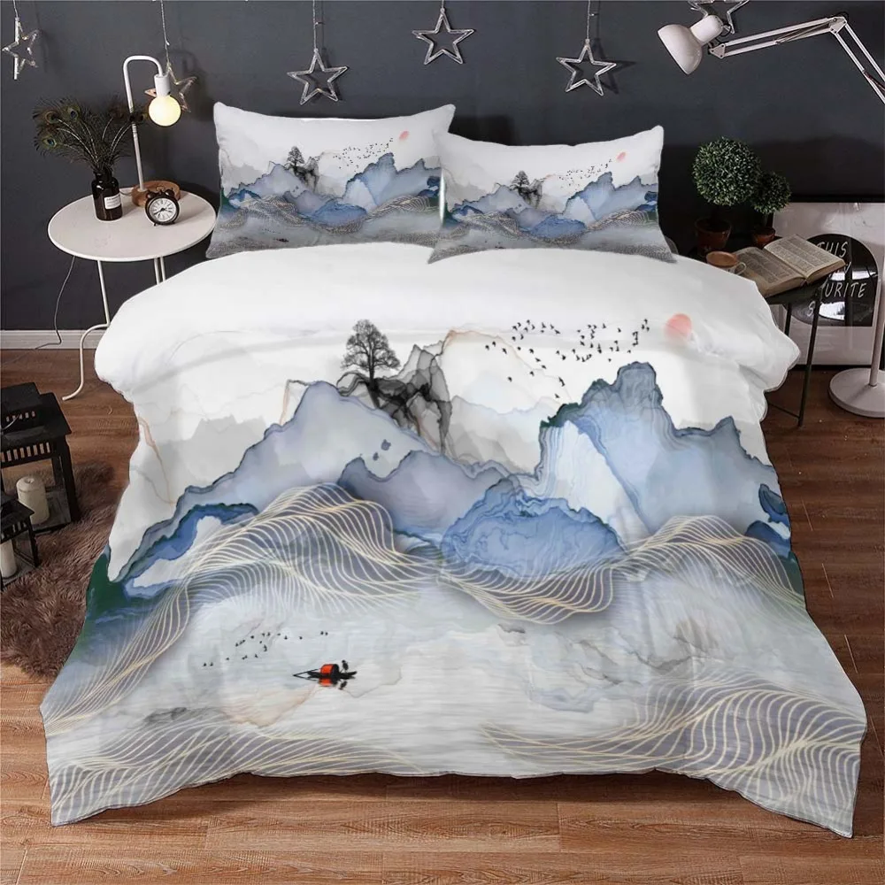 Абстрактное искусство пейзаж живопись постельные принадлежности пододеяльник