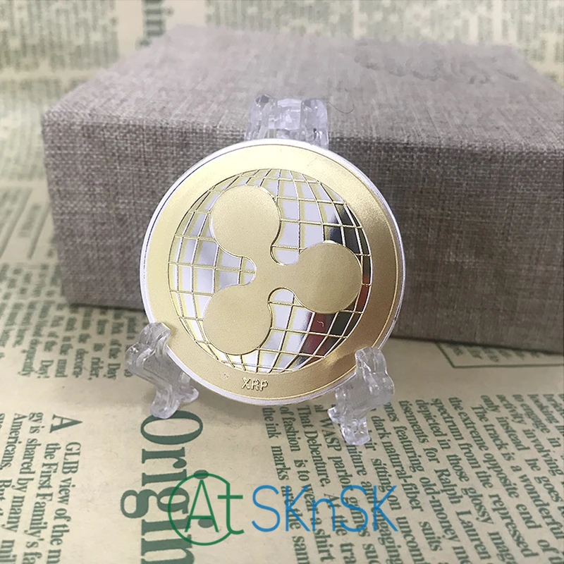 1-10 шт памятные монеты виртуальной валюты для подарка XRP Ripple криптовалюта Золотая