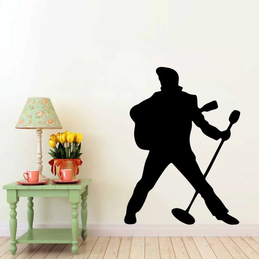 Ретро детали о элвисе Пресли Король кино Наклейка на стену виниловая наклейка