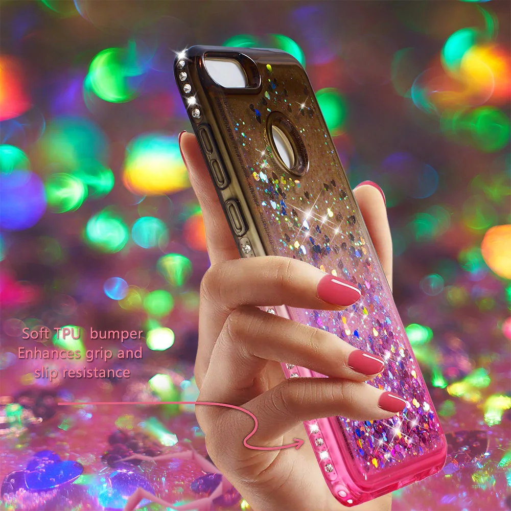 Чехол Quicksand для Huawei P Smart FIG LA1 FIG-LA1 прозрачный цветной чехол телефона PSmart LX1 FIG-LX1 |