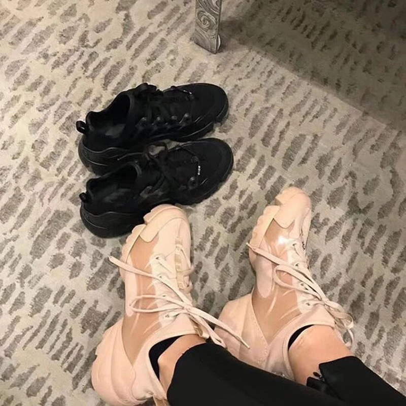 Повседневная Белая обувь женские массивные кроссовки на платформе zapatos de mujer