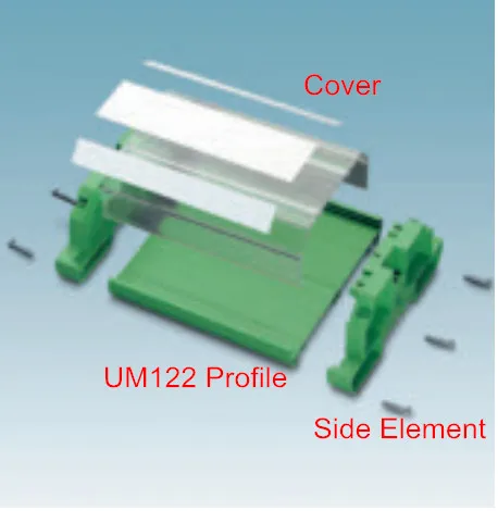 Профиль UM122 с крышкой 301 350 мм Φ PCB DIN rail carrier корпус для печатной платы holder|profile|profiles