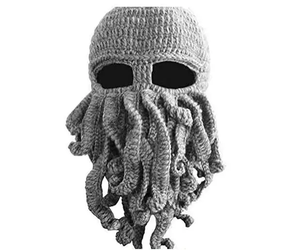BomHCS крутая вязаная крючком шапка ручной работы щупальца Осьминог Cthulhu Beanie