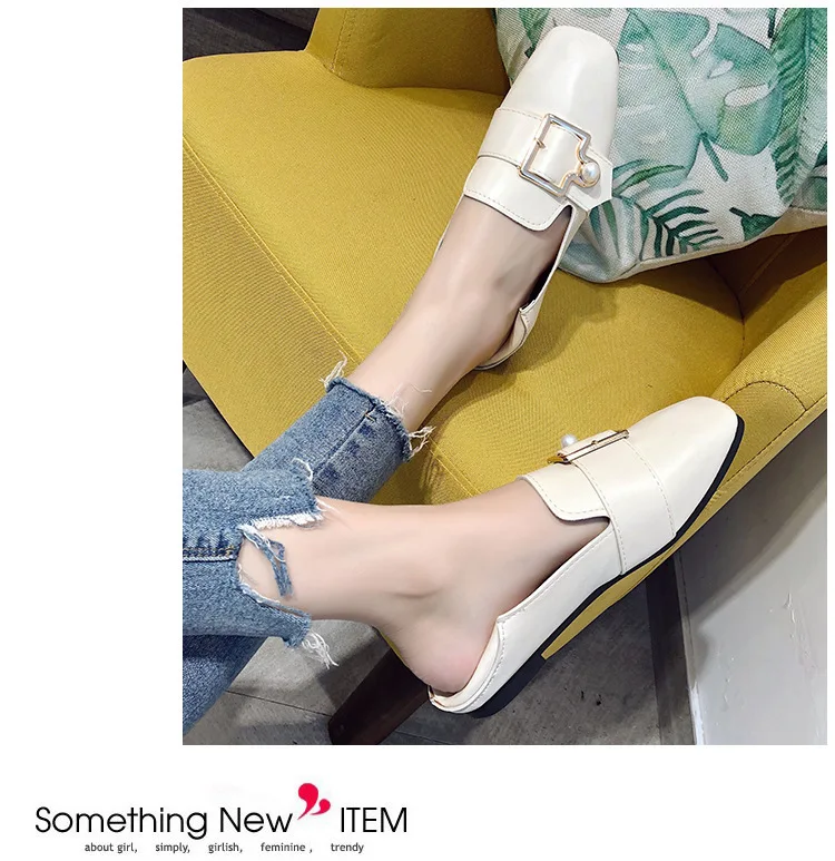 Женские туфли на плоской подошве блестящие без застежки для студенток мужские