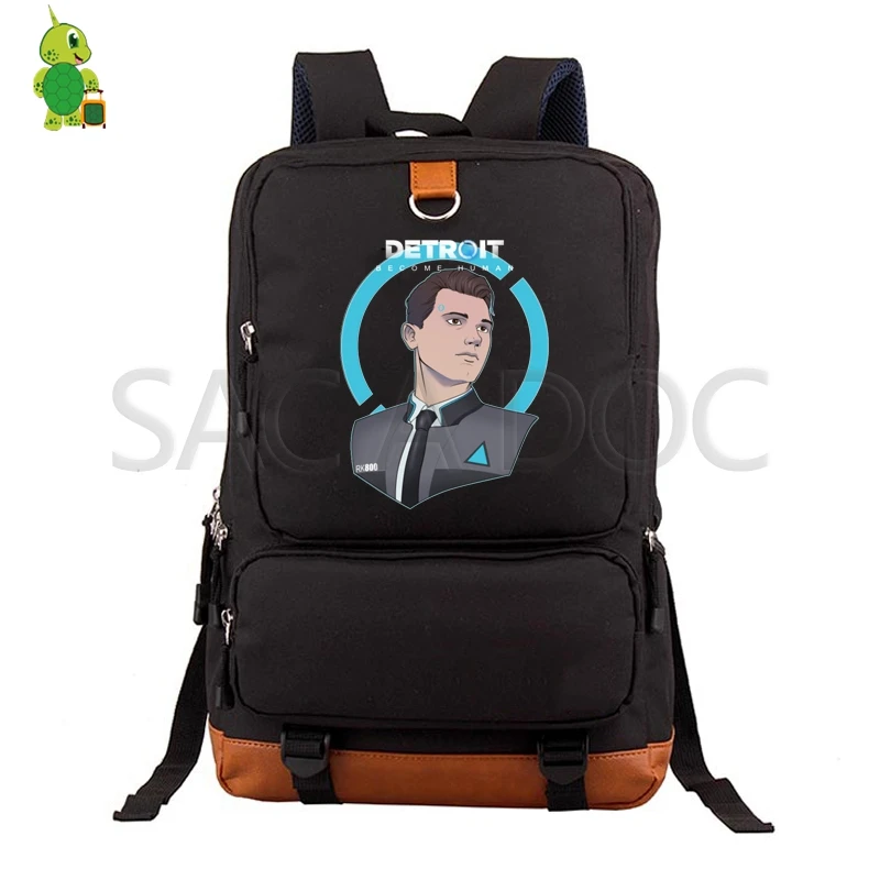 Detroit Become Human RK800 Backpack College Student School Bags for Teenage Girls Boys Laptop Backpack Cosplay Travel Rucksack - Цвет: 21