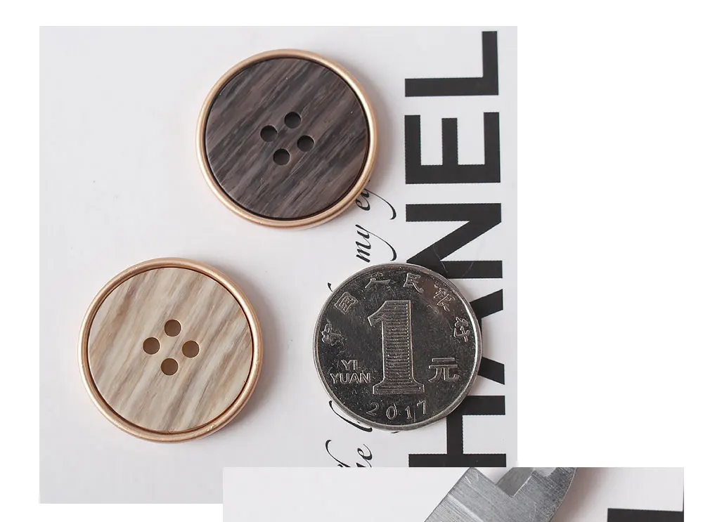 TQ 5pcs/lot high quality metal button bronze black coffee sewing button for jacket seweat overcoat garment accessories F4