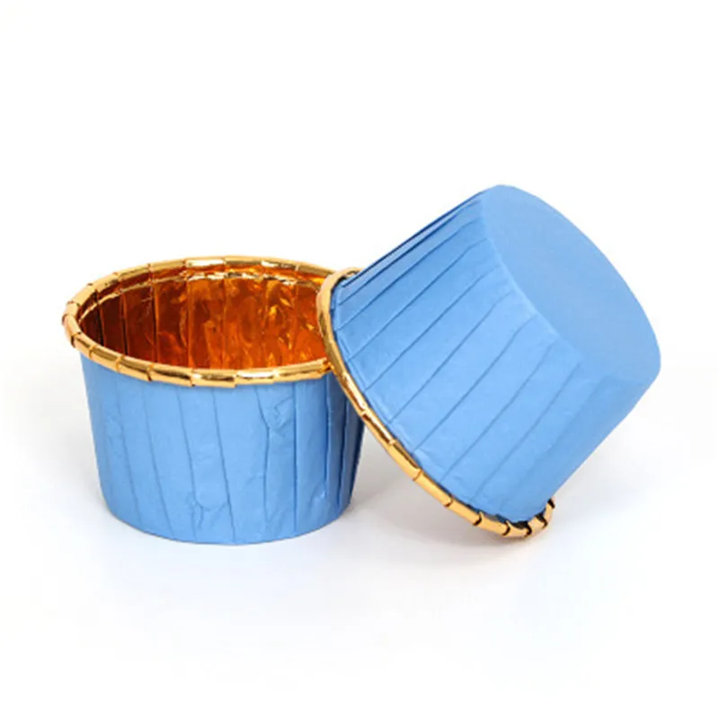 Алюминиевые бумажные стаканчики для маффинов капкейков маслонепроницаемый